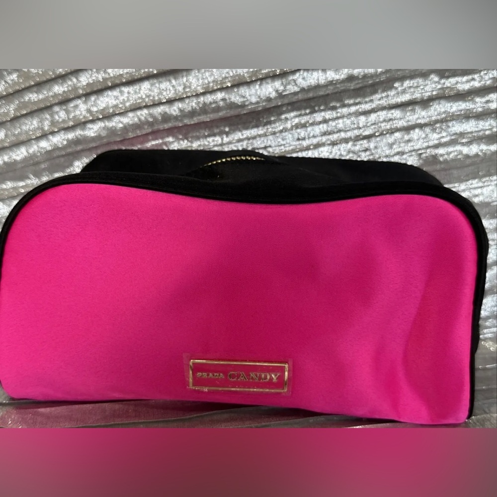 Prwnd candy PRADA cosmetics bag pink and black